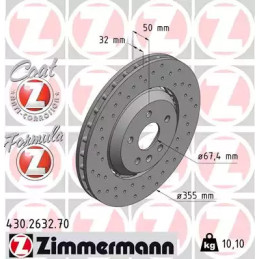 Stabdžių diskas  ZIMMERMANN 430.2632.70