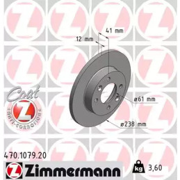 Stabdžių diskas  ZIMMERMANN 470.1079.20