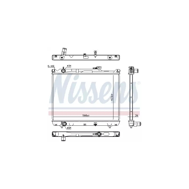 Variklio aušinimo radiatorius  NISSENS 64206