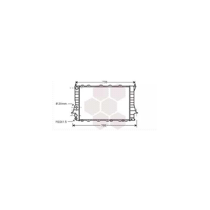 Variklio aušinimo radiatorius  VAN WEZEL 03002077