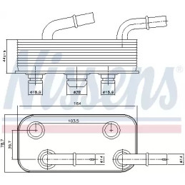 Automatinės transmisijos alyvos aušintuvas  NISSENS 90657