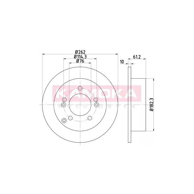 Stabdžių diskas  KAMOKA 103162