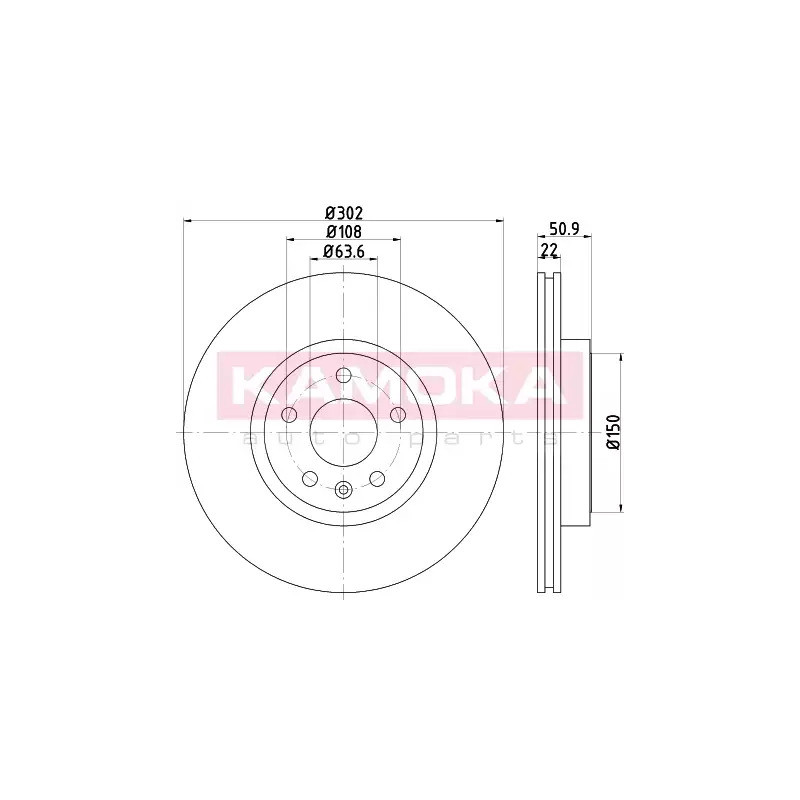Stabdžių diskas  KAMOKA 103237