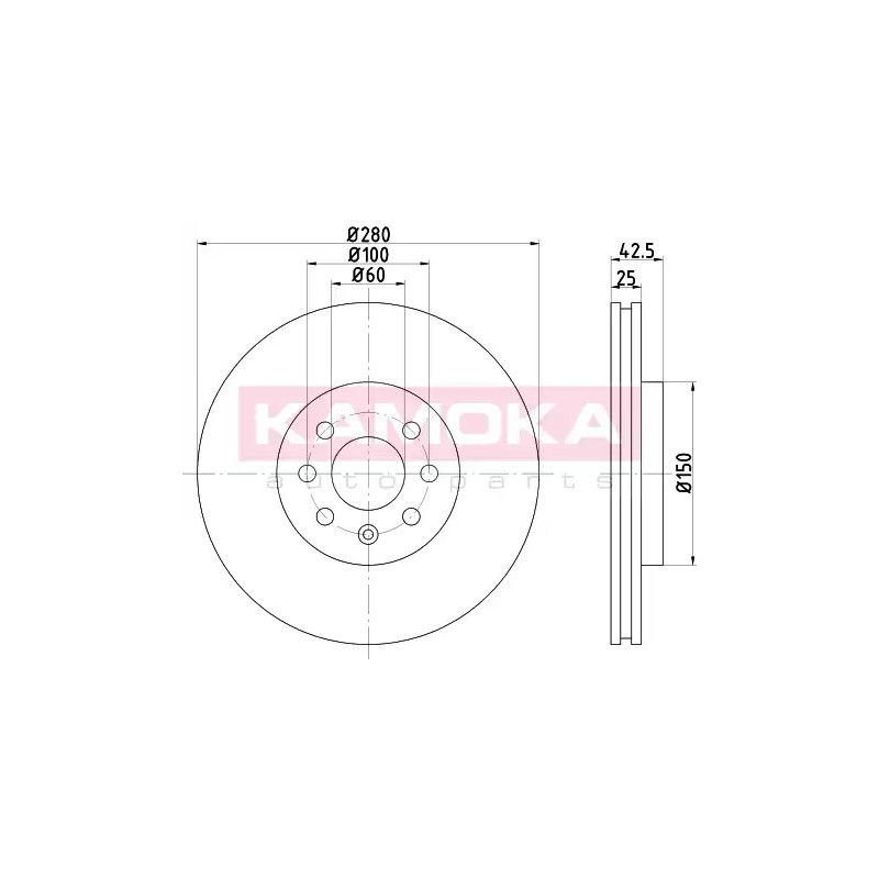 Stabdžių diskas  KAMOKA 103254