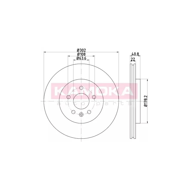 Stabdžių diskas  KAMOKA 103236
