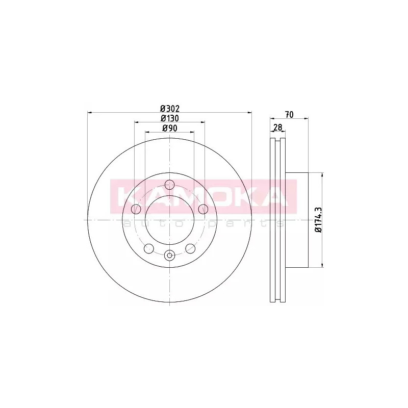Stabdžių diskas  KAMOKA 103293