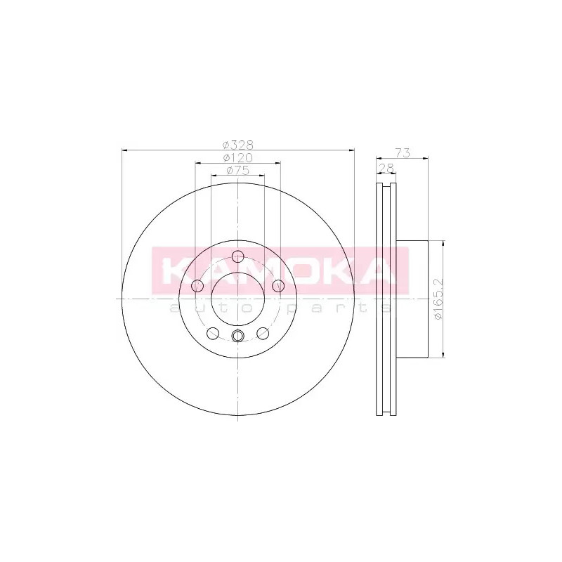Stabdžių diskas  KAMOKA 103295
