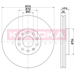 Stabdžių diskas  KAMOKA 103308