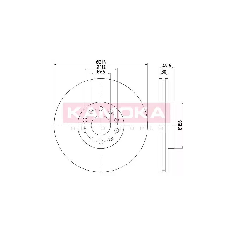 Stabdžių diskas  KAMOKA 103308