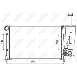 Variklio aušinimo radiatorius  NRF 53128A