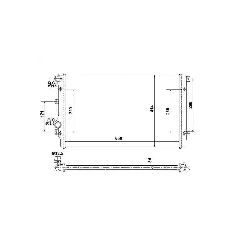 Variklio aušinimo radiatorius  NRF 53406A