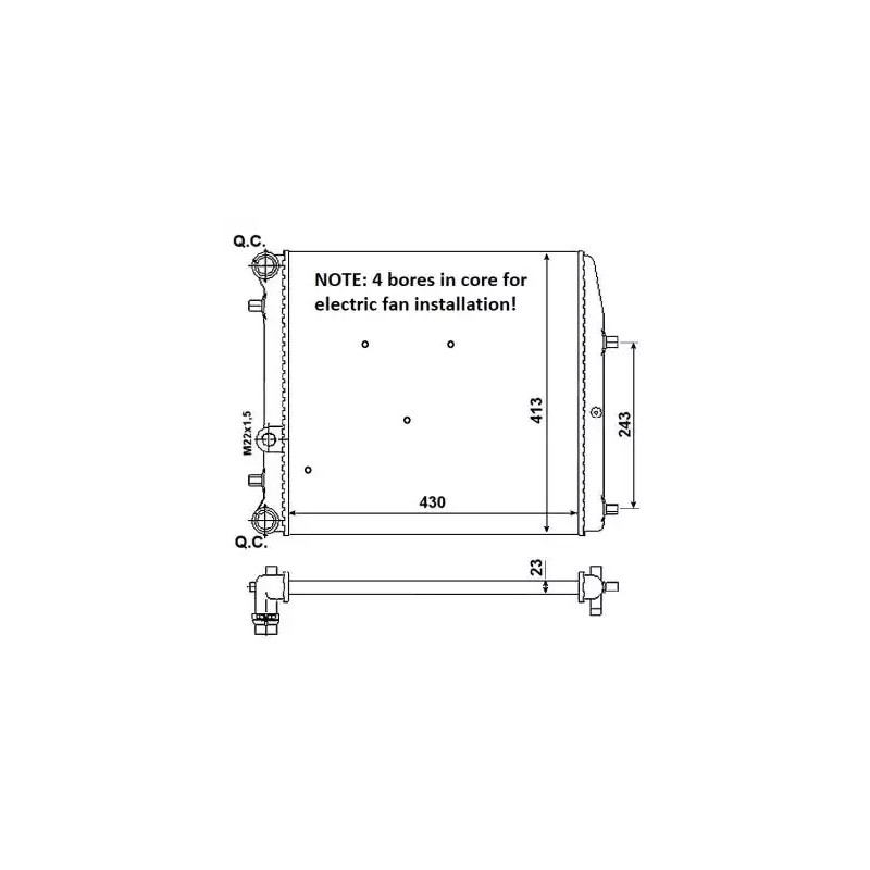 Variklio aušinimo radiatorius  NRF 53021A