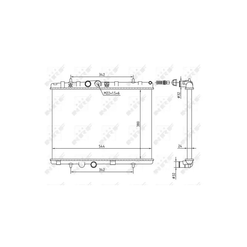 Variklio aušinimo radiatorius  NRF 58226A