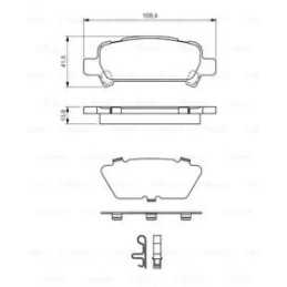 Diskinių stabdžių trinkelių rinkinys  BOSCH 0 986 424 650