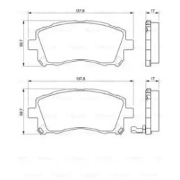 Diskinių stabdžių trinkelių rinkinys  BOSCH 0 986 424 700