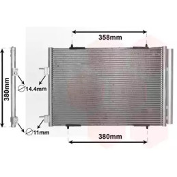 Oro kondicionieriaus radiatorius  VAN WEZEL 09005272