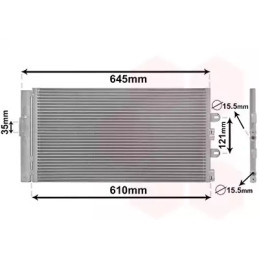 Oro kondicionieriaus radiatorius  VAN WEZEL 17005298