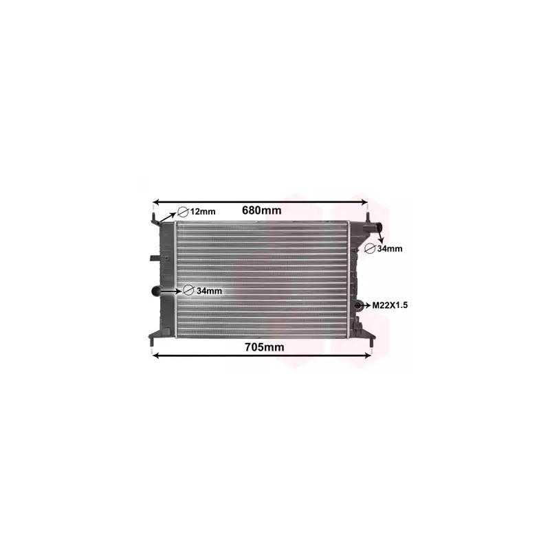 Variklio aušinimo radiatorius  VAN WEZEL 37002242