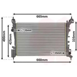 Variklio aušinimo radiatorius  VAN WEZEL 37002574