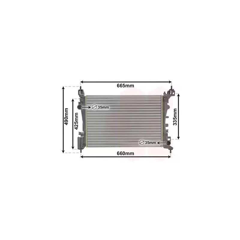 Variklio aušinimo radiatorius  VAN WEZEL 37002574