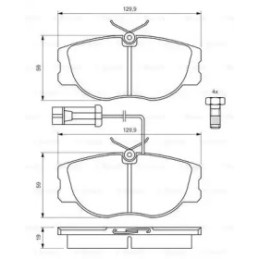 Diskinių stabdžių trinkelių rinkinys  BOSCH 0 986 460 942