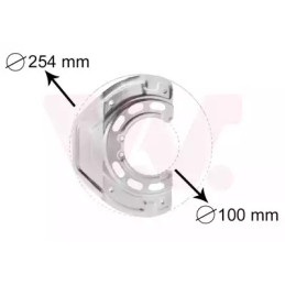 Stabdžių disko apsauga  VAN WEZEL 3766371