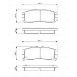 Diskinių stabdžių trinkelių rinkinys  BOSCH 0 986 461 145