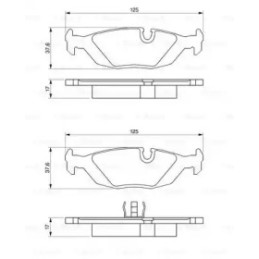 Diskinių stabdžių trinkelių rinkinys  BOSCH 0 986 466 751