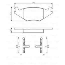 Diskinių stabdžių trinkelių rinkinys  BOSCH 0 986 468 890