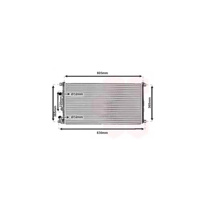 Variklio aušinimo radiatorius  VAN WEZEL 43002322