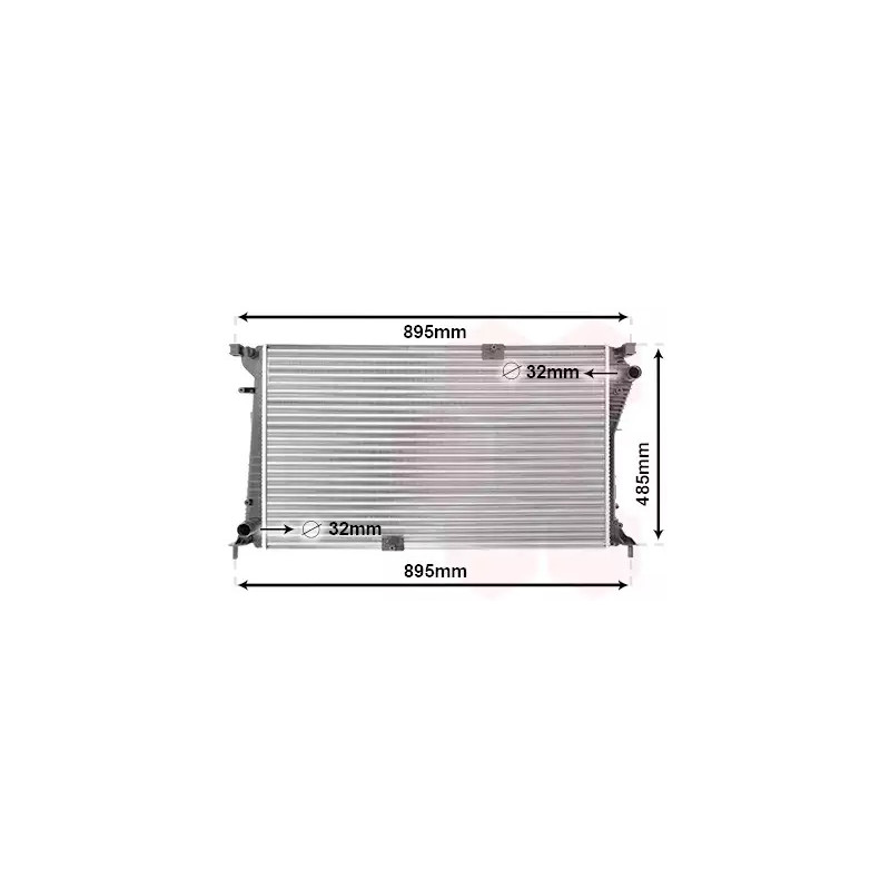 Variklio aušinimo radiatorius  VAN WEZEL 43002490