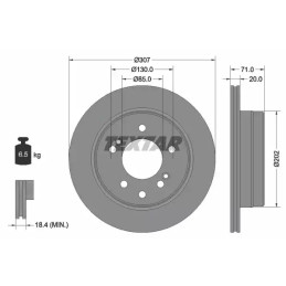 Stabdžių diskas  TEXTAR 92203103