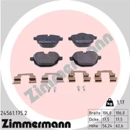 Diskinių stabdžių trinkelių rinkinys  ZIMMERMANN 24561.175.2