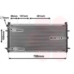 Variklio aušinimo radiatorius  VAN WEZEL 58002114