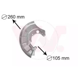 Stabdžių disko apsauga  VAN WEZEL 5812372