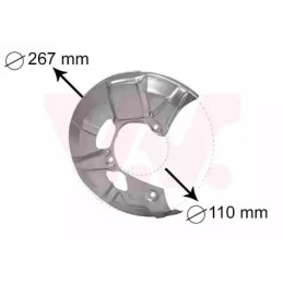 Stabdžių disko apsauga  VAN WEZEL 5830372