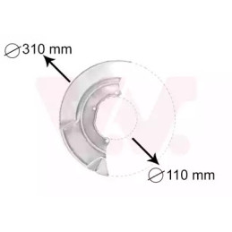 Stabdžių disko apsauga  VAN WEZEL 5874372