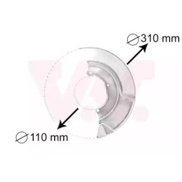Stabdžių disko apsauga  VAN WEZEL 5874371