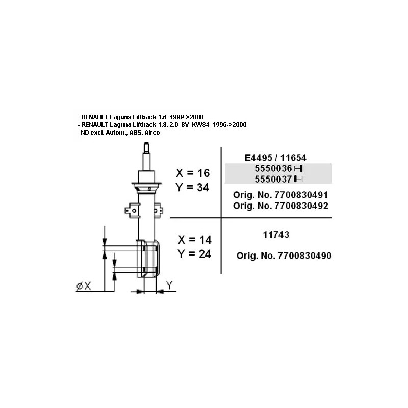 Amortizatorius  MONROE 11743