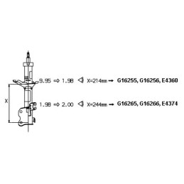 Amortizatorius  MONROE G16265