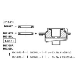 Atraminis guolis  MONROE MK148L