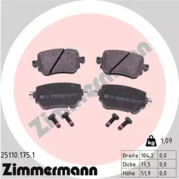 Diskinių stabdžių trinkelių rinkinys  ZIMMERMANN 25110.175.1