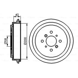 Stabdžių būgnas  BOSCH 0 986 477 141