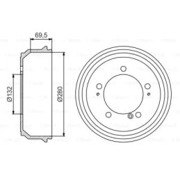 Stabdžių būgnas  BOSCH 0 986 477 169