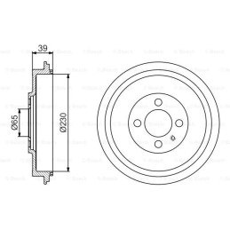 Stabdžių būgnas  BOSCH 0 986 477 194