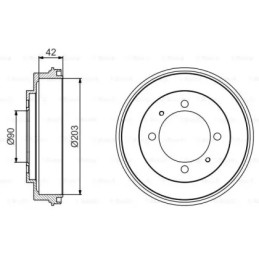 Stabdžių būgnas  BOSCH 0 986 477 202