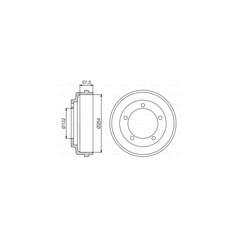 Stabdžių būgnas  BOSCH 0 986 477 204