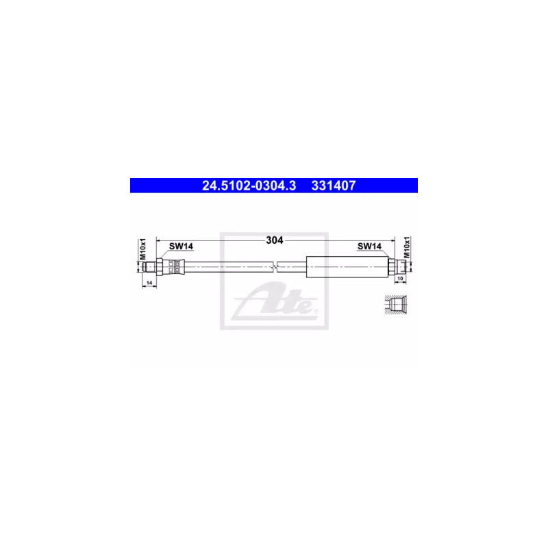Stabdžių žarnelė  ATE 24.5102-0304.3