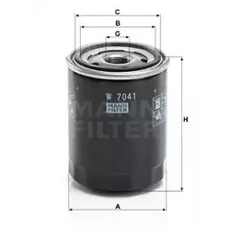 Alyvos filtras  MANN-FILTER W 7041