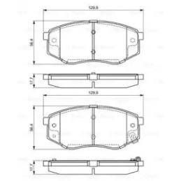 Diskinių stabdžių trinkelių rinkinys  BOSCH 0 986 494 692